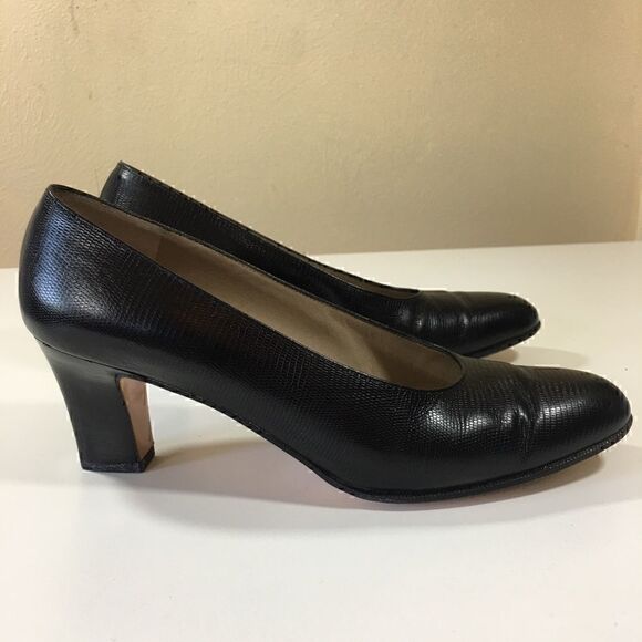 SALVATORE FERRAGAMO NILLA 8.5 AA lizard leather pumps - Picture 3 of 8